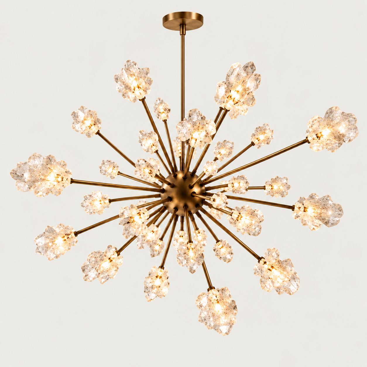 Radial Rock Crystal Chandelier