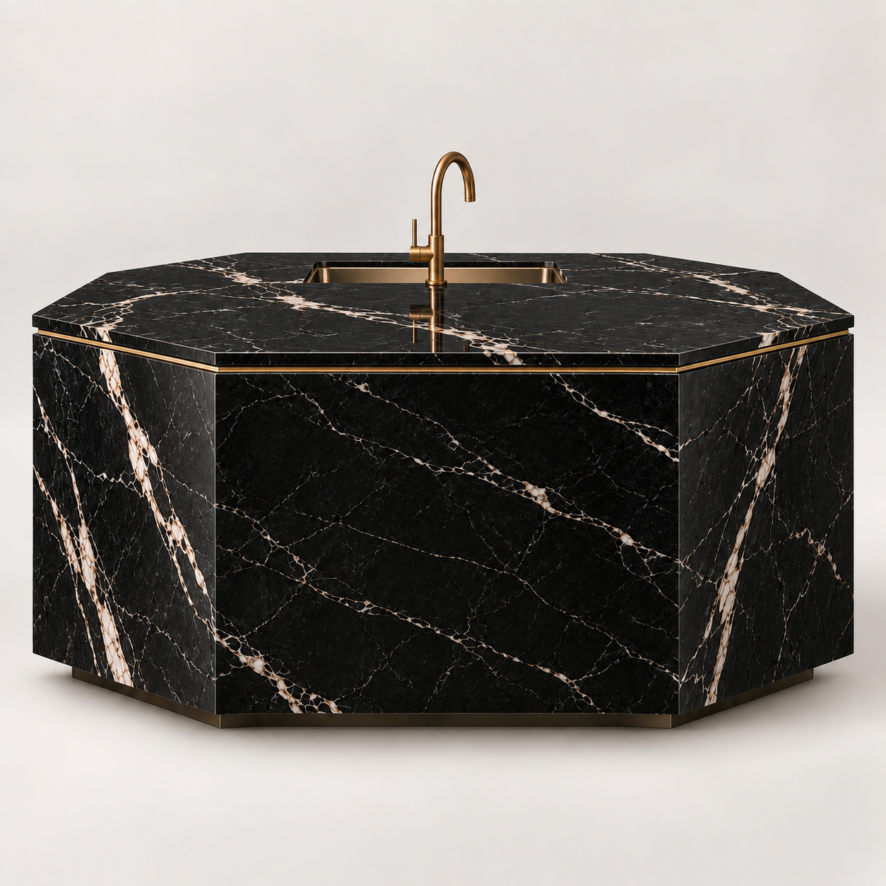 The Villeneuve Natural Stone Kitchen Island
