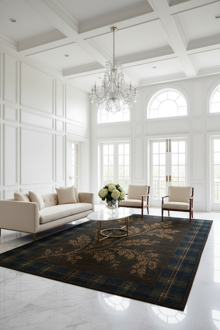 Botanical Rug — Palatial Living Room