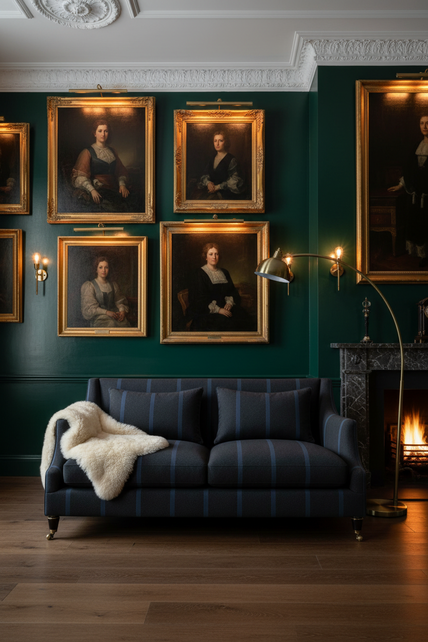 Clarington Sofa — Green Drawing Room