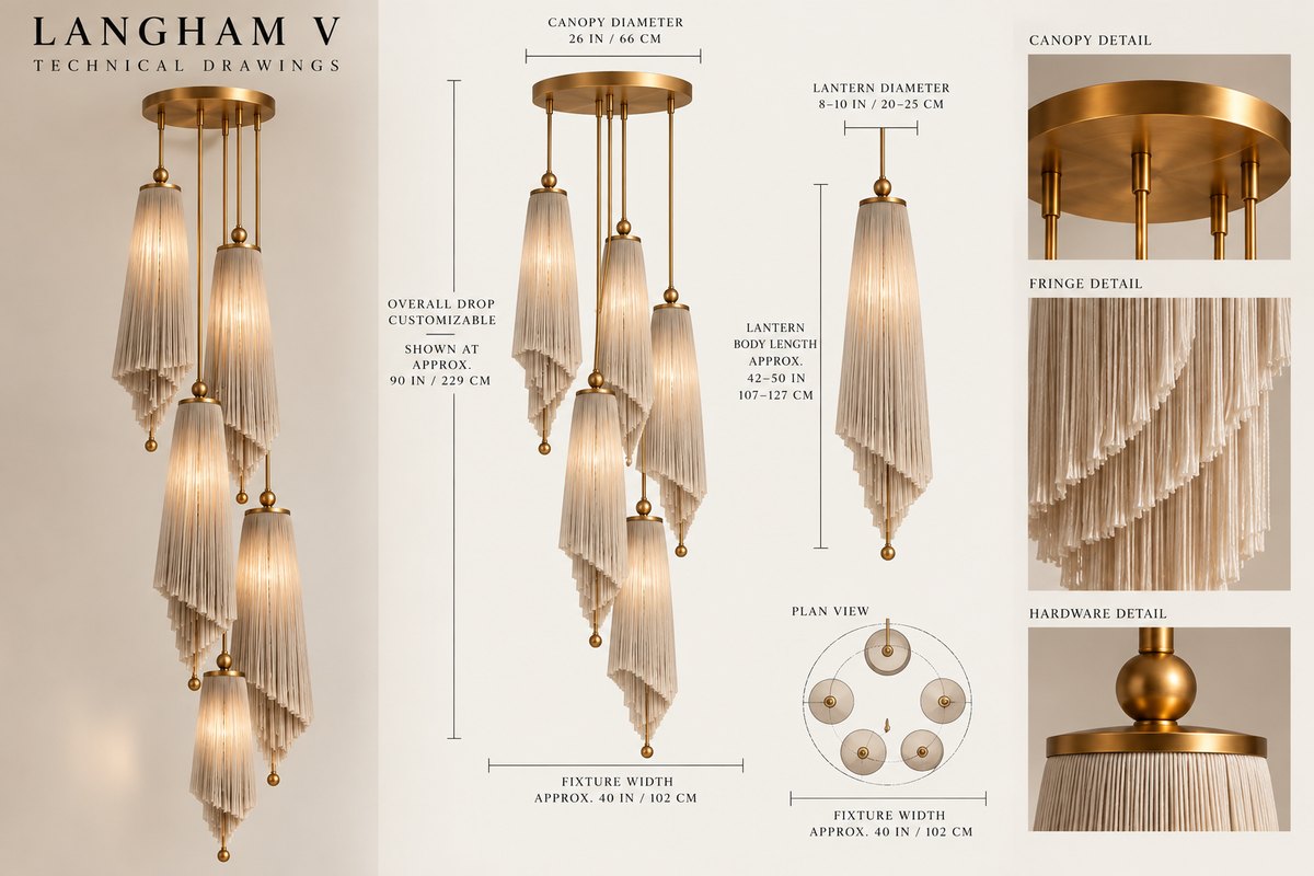 Langham Fringe Chandelier