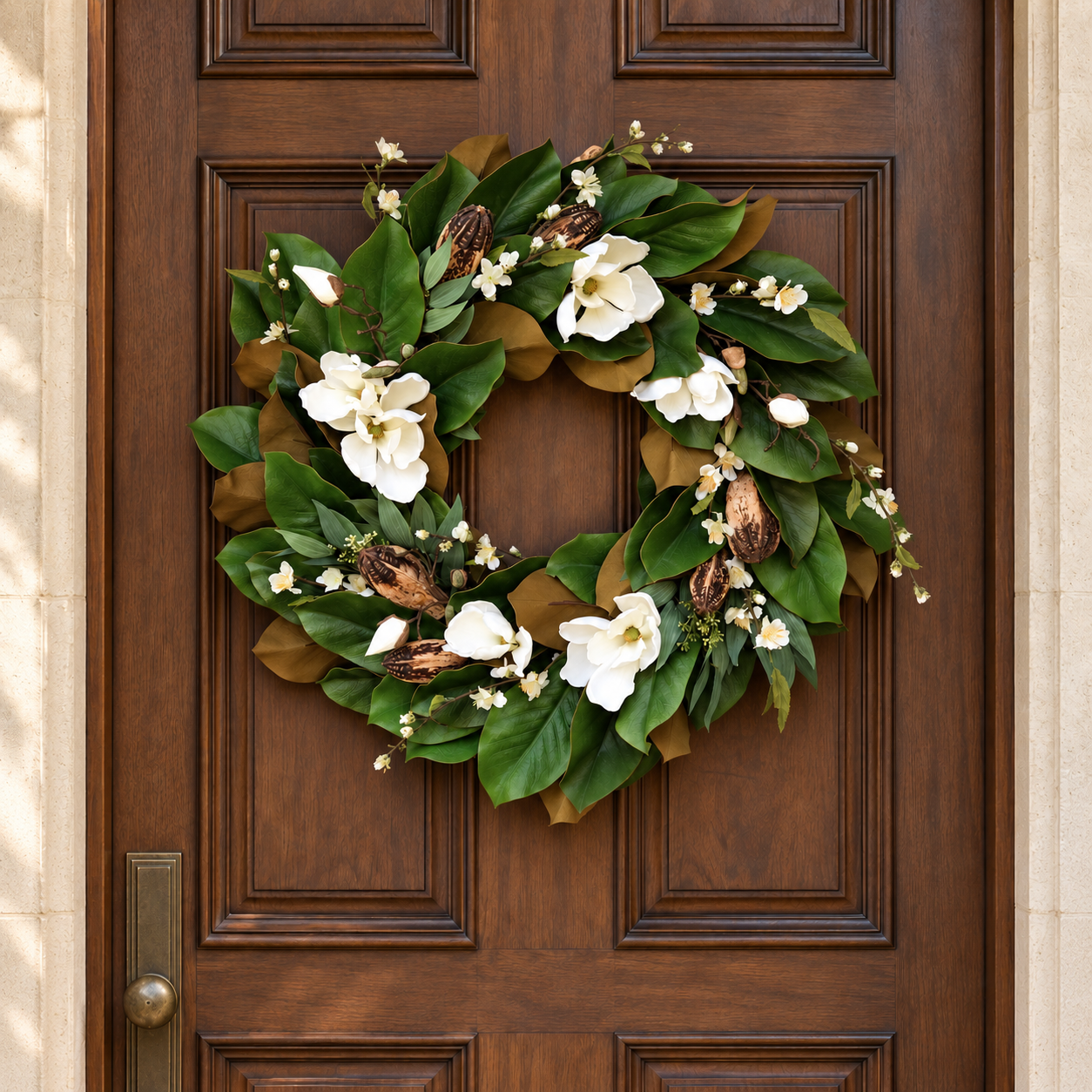 Vignette Vault White Magnolia All Seasons Wreath