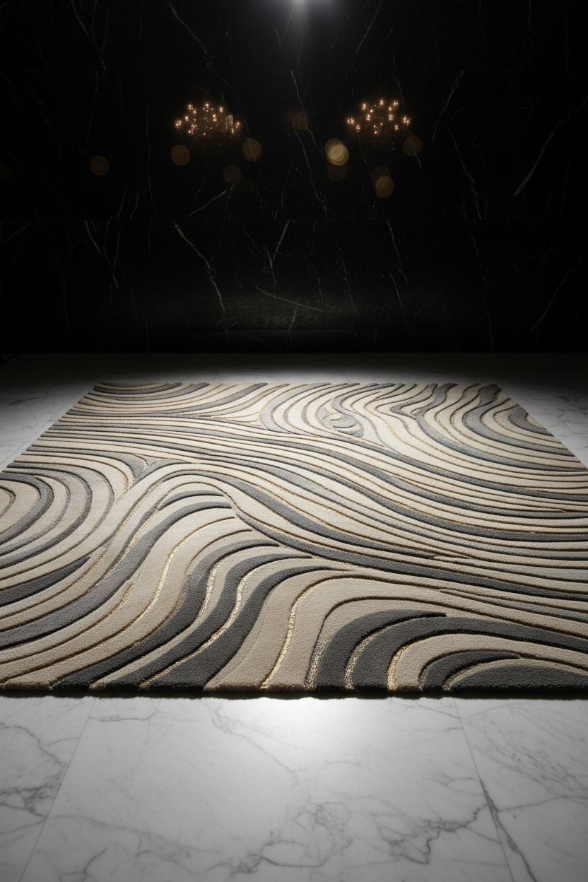 Hand-carved rug detail