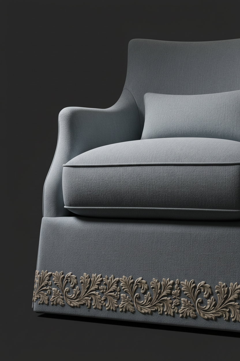 Lady Grace Chair — Acanthus Detail Close-Up