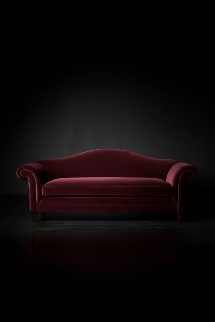 Oxblood burgundy luxury sofa